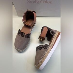 Chic Brown Espadrilles with Suede Finish